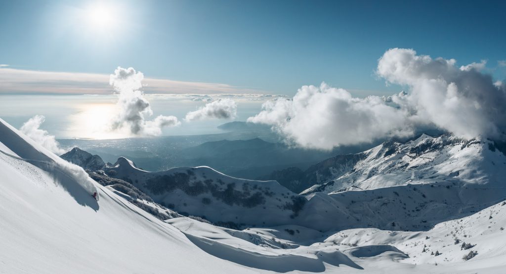 Nicola Lazzeri – pow turn, Monte Sagro, Toscana